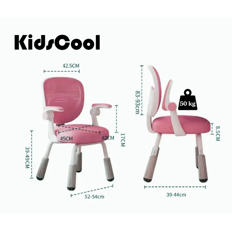 SILLA ESCRITORIO KIDSCOOL INFANTIL 70 KG ROSADO - 7