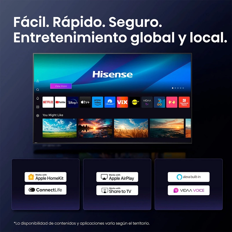 SMART TV HISENSE QLED 4K UHD 58” 58Q6QV - 10