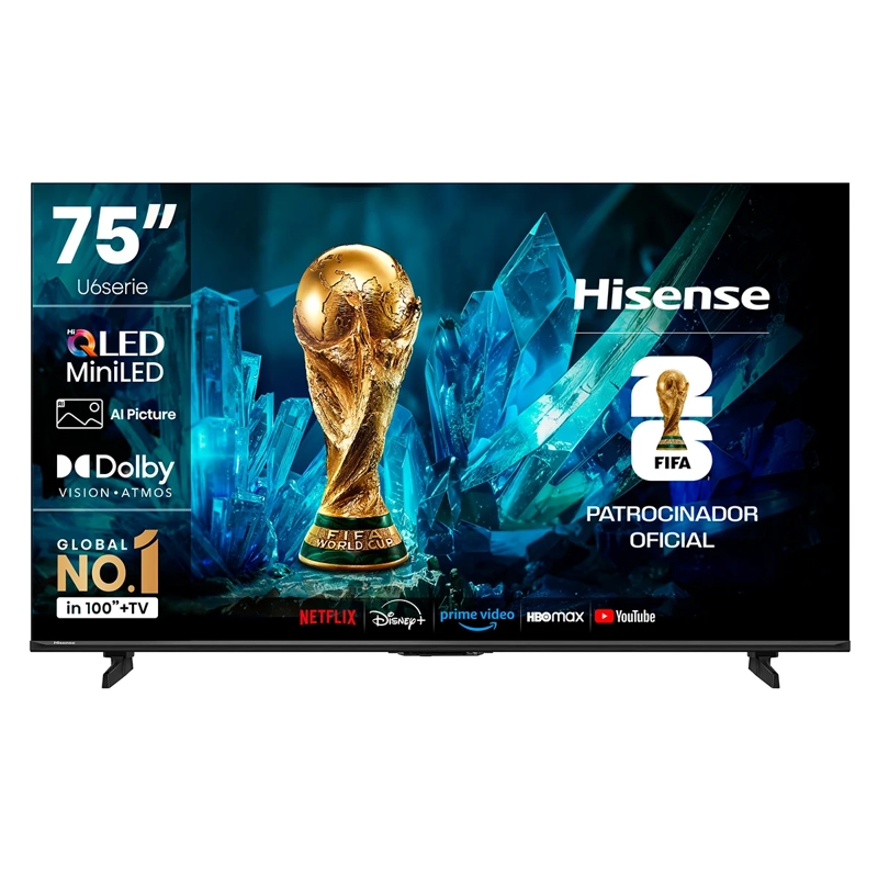 SMART TV HISENSE QLED MINI LED 4K UHD 75” 75U6ESV - 2