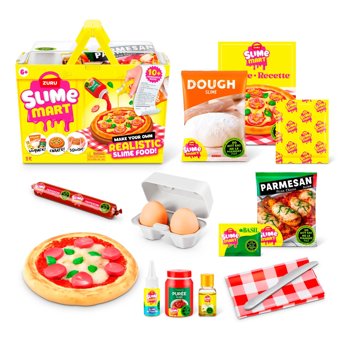 MASAS SLIME CANASTO DE COMPRA MART DE ZURU - PIZZA - 1