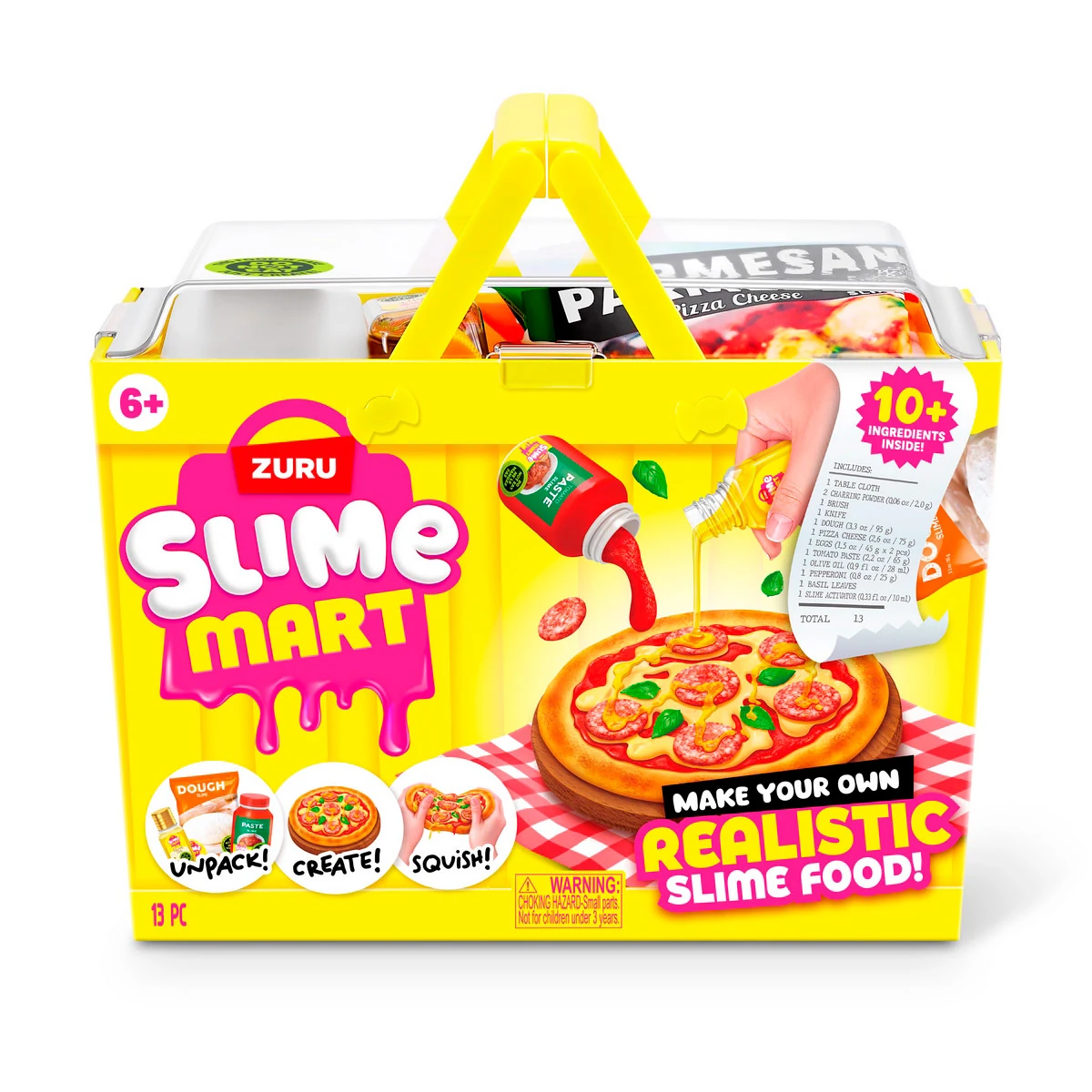 MASAS SLIME CANASTO DE COMPRA MART DE ZURU - PIZZA - 3