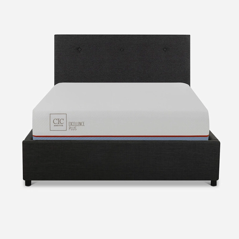 CAMA EUROPEA CIC EXCELLENCE PLUS SPACE BOX 1.5 PLAZAS + RESPALDO NEGRO - 2
