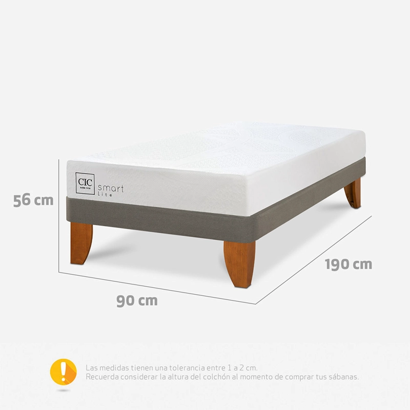 CAMA EUROPEA CIC SMART LITE 1 PLAZA GRIS - 3