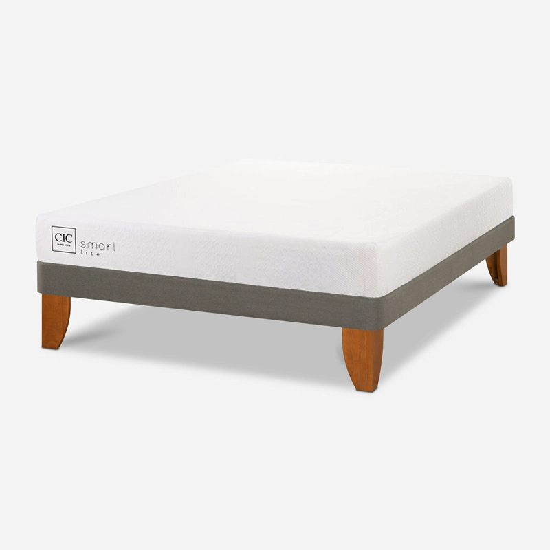 CAMA EUROPEA CIC SMART LITE 2 PLAZAS GRIS - 1
