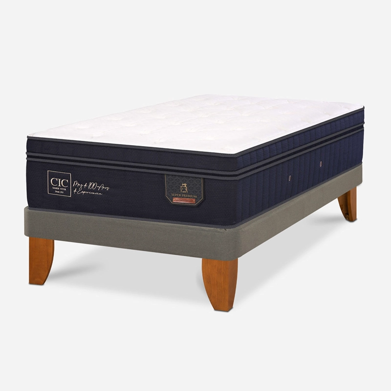 CAMA EUROPEA CIC SUPER PREMIUM 1.5 PLAZAS NEGRO - 1
