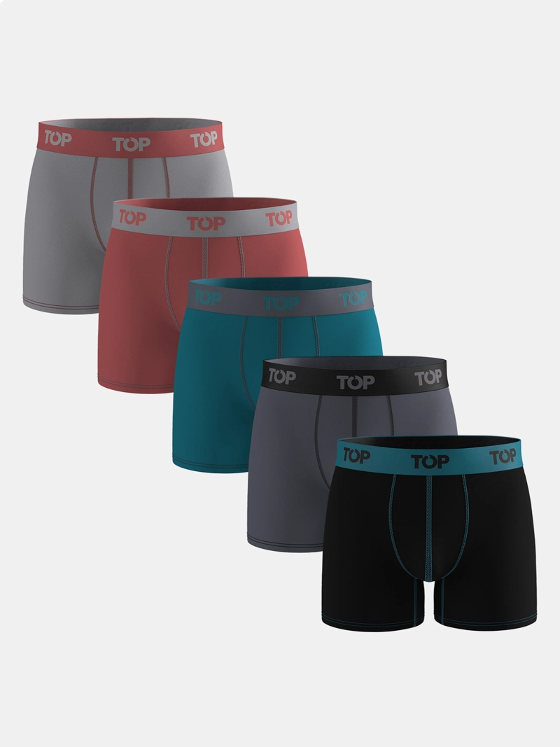 PACK X5 BÓXER HOMBRE TOP ALGODÓN  - 1