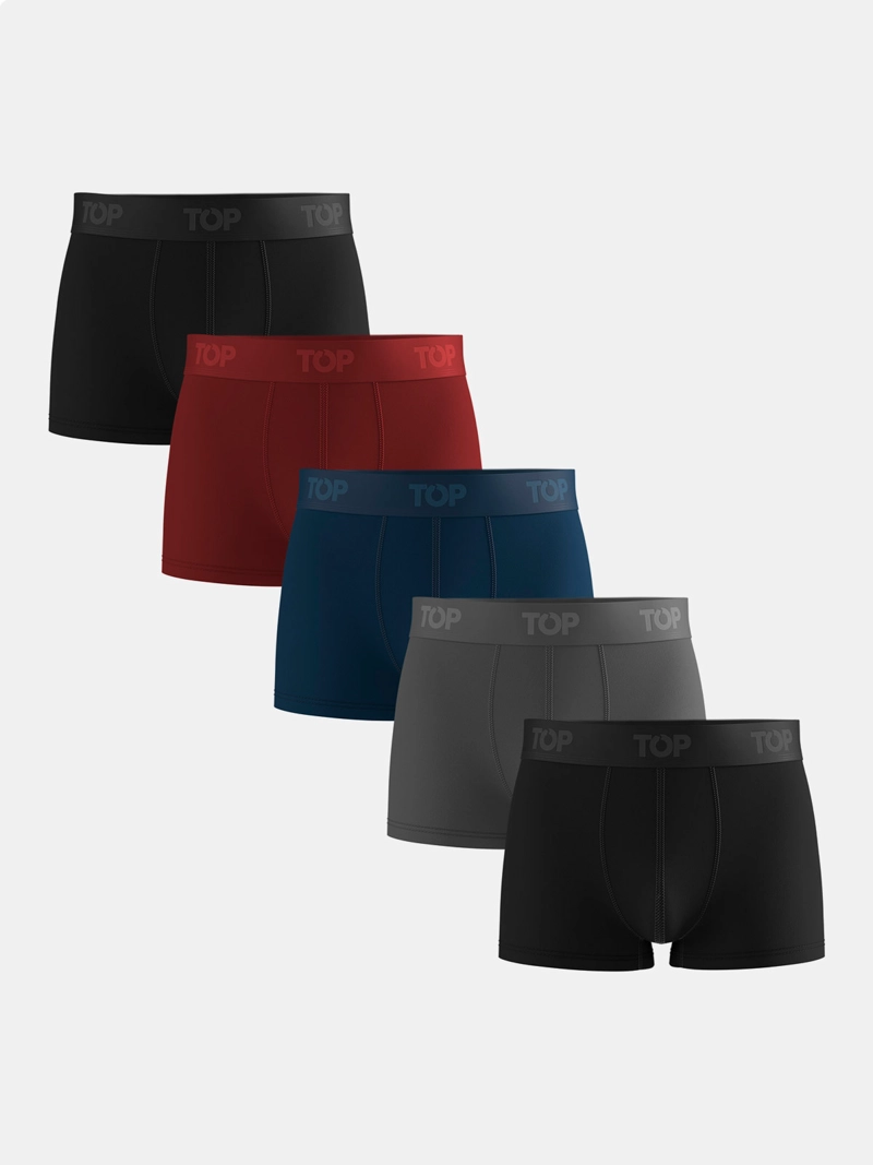PACK X5 BÓXER HOMBRE TOP ALGODÓN CORTO - 1