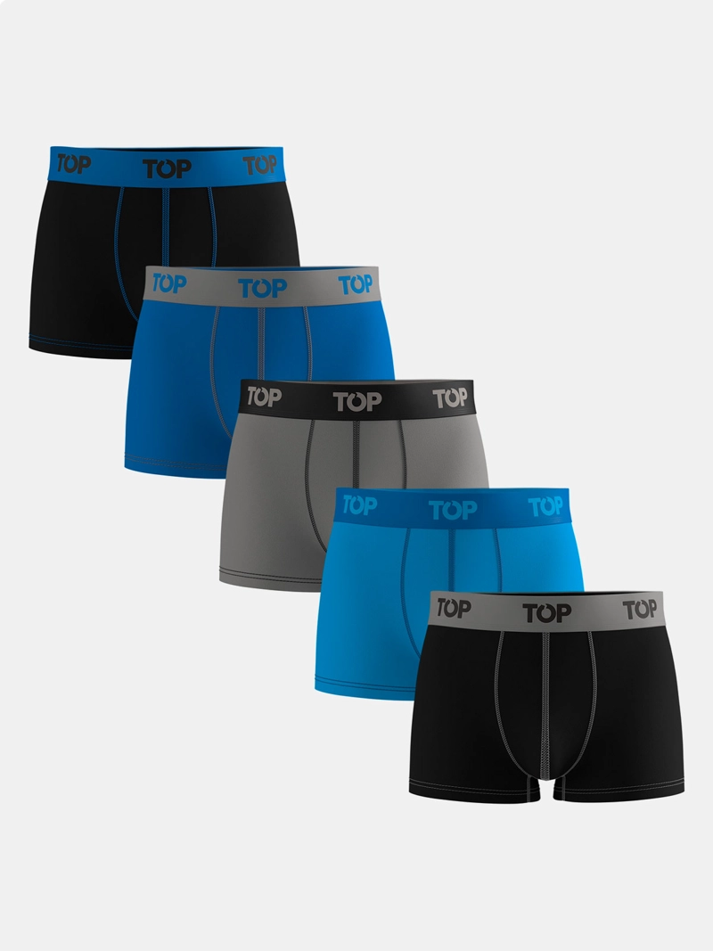 PACK X5 BÓXER HOMBRE TOP ALGODÓN CORTO - 1