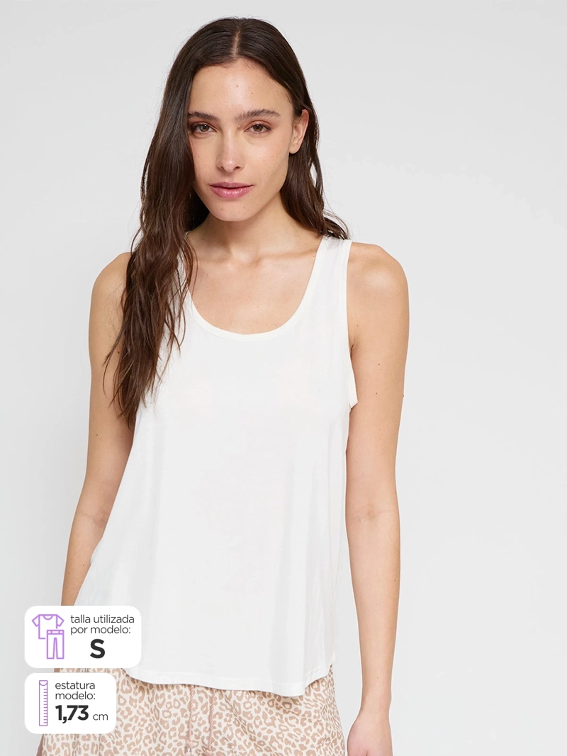 POLERA DE PIJAMA MUJER MARQUIS SIN MANGAS - 1
