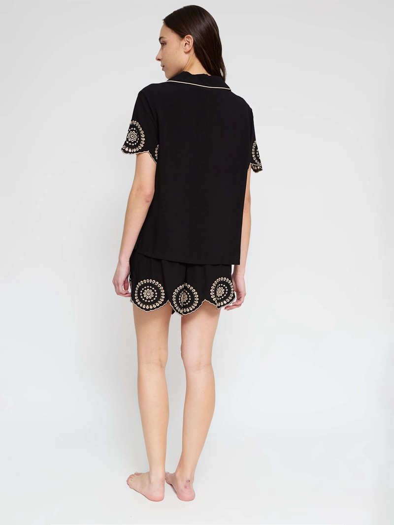 PIJAMA MUJER MARQUIS CAMISERO BRODERIE - 3