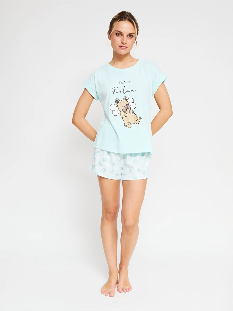 PIJAMA MUJER INDEX MANGA CORTA + CAJA DE REGALO - 2