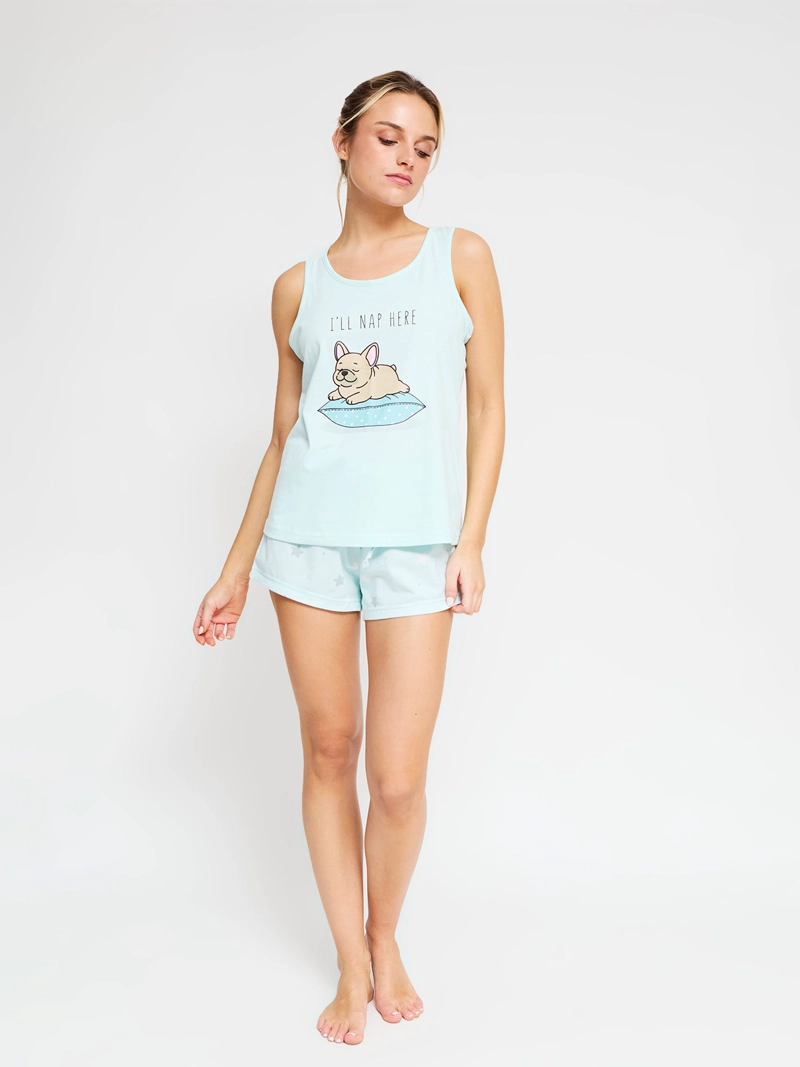 PIJAMA MUJER INDEX SIN MANGA CORTA + CAJA DE REGALO - 2