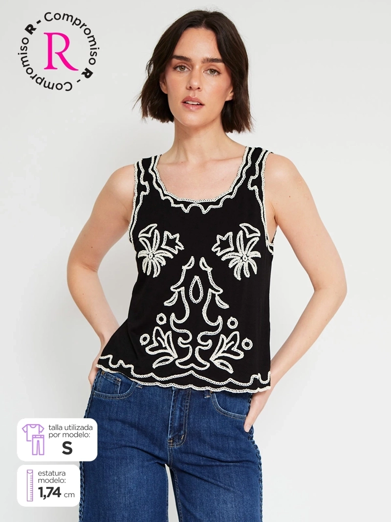 POLERA MUJER TATIENNE SIN MANGAS