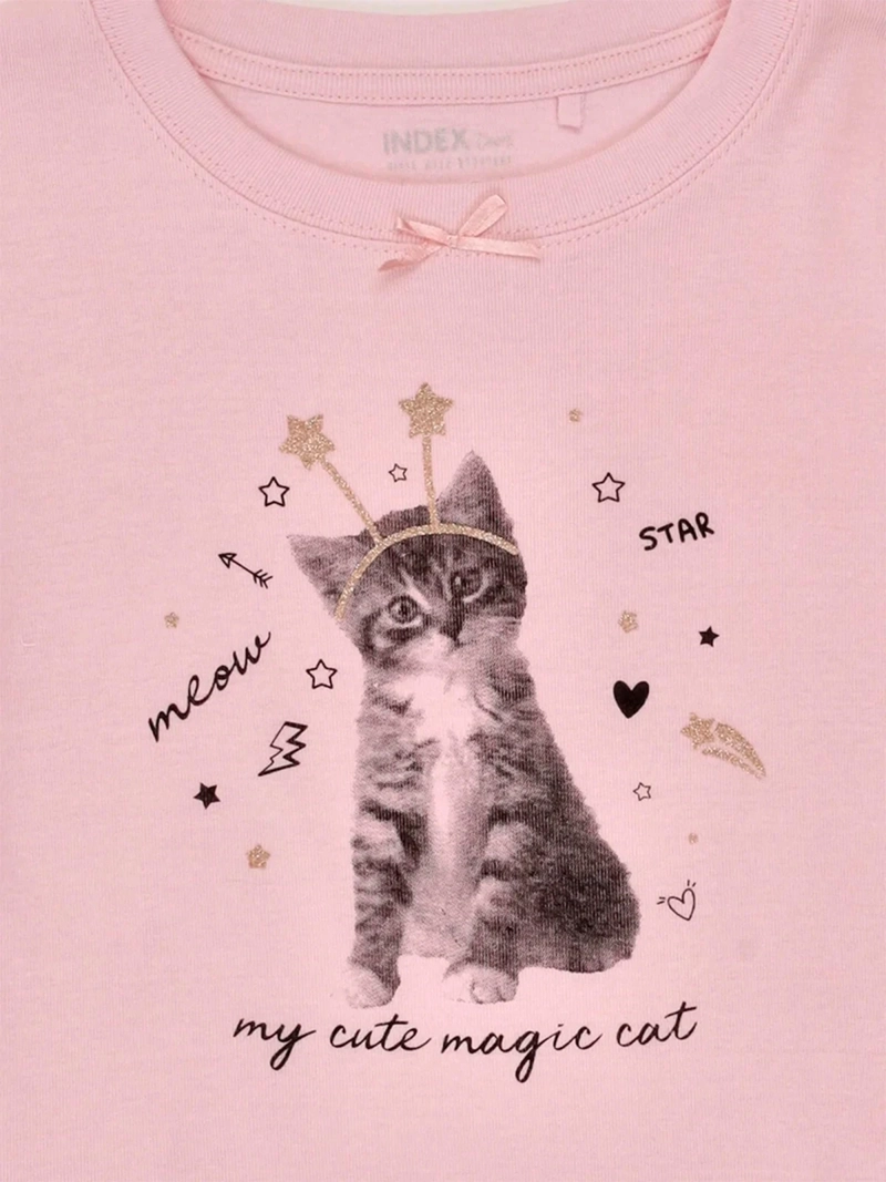POLERA NIÑA INDEX TEEN ALGODÓN MANGA CORTA RIB ESTAMPADA - 3