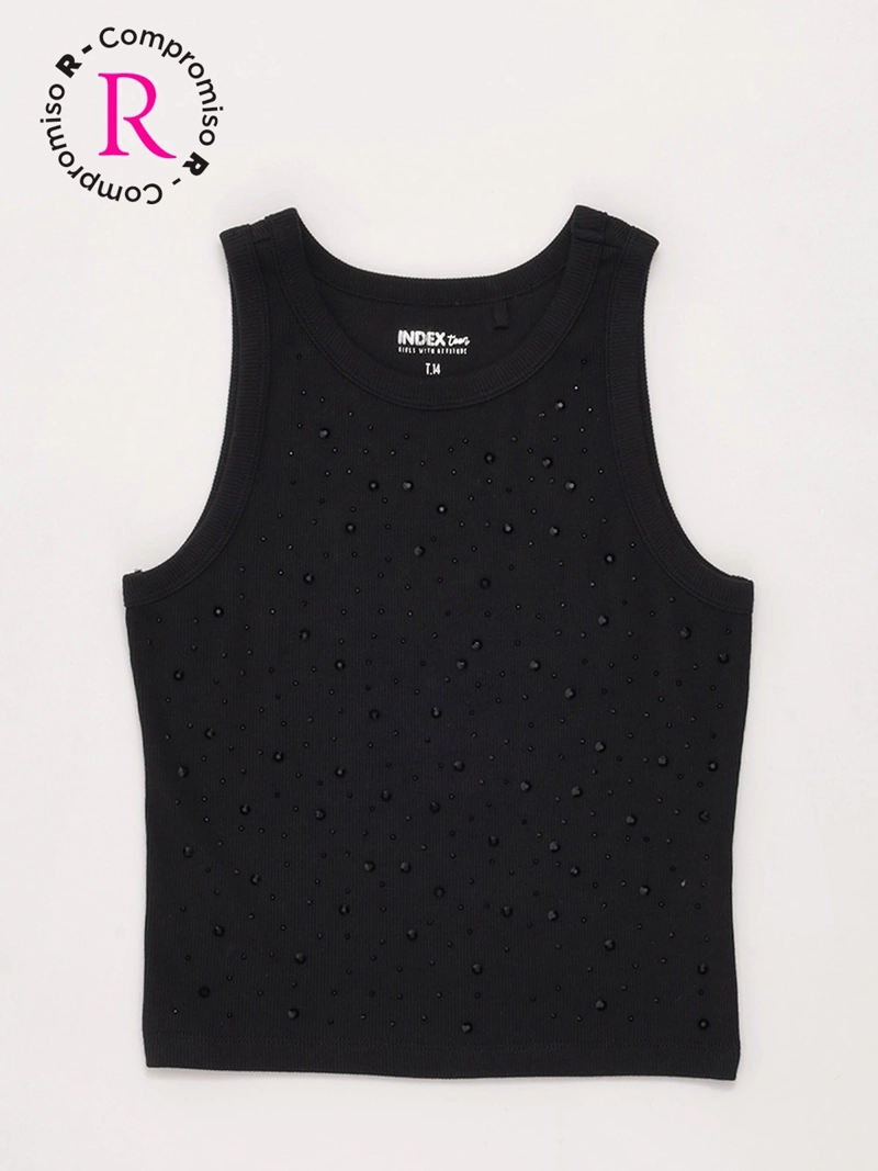 POLERA NIÑA INDEX TEEN ALGODÓN SIN MANGAS - 3