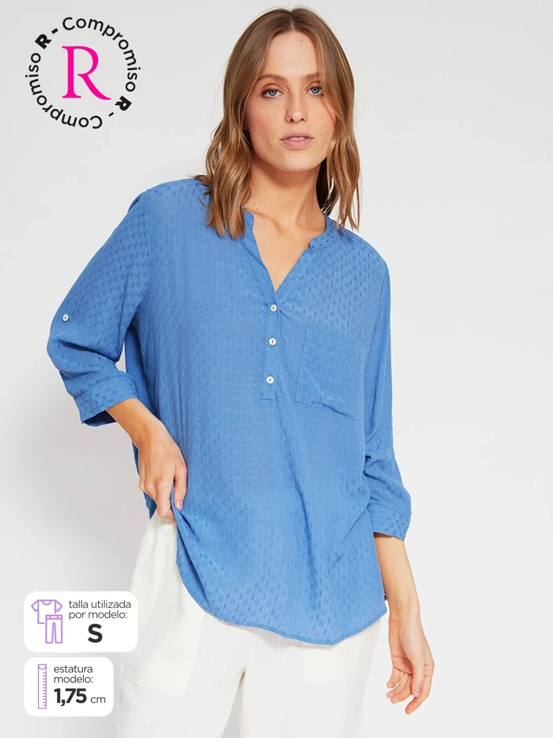 BLUSA MUJER AZIZ MANGA 3/4 MAO
