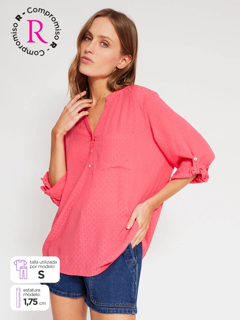 BLUSA MUJER AZIZ MANGA 3/4 MAO - 1