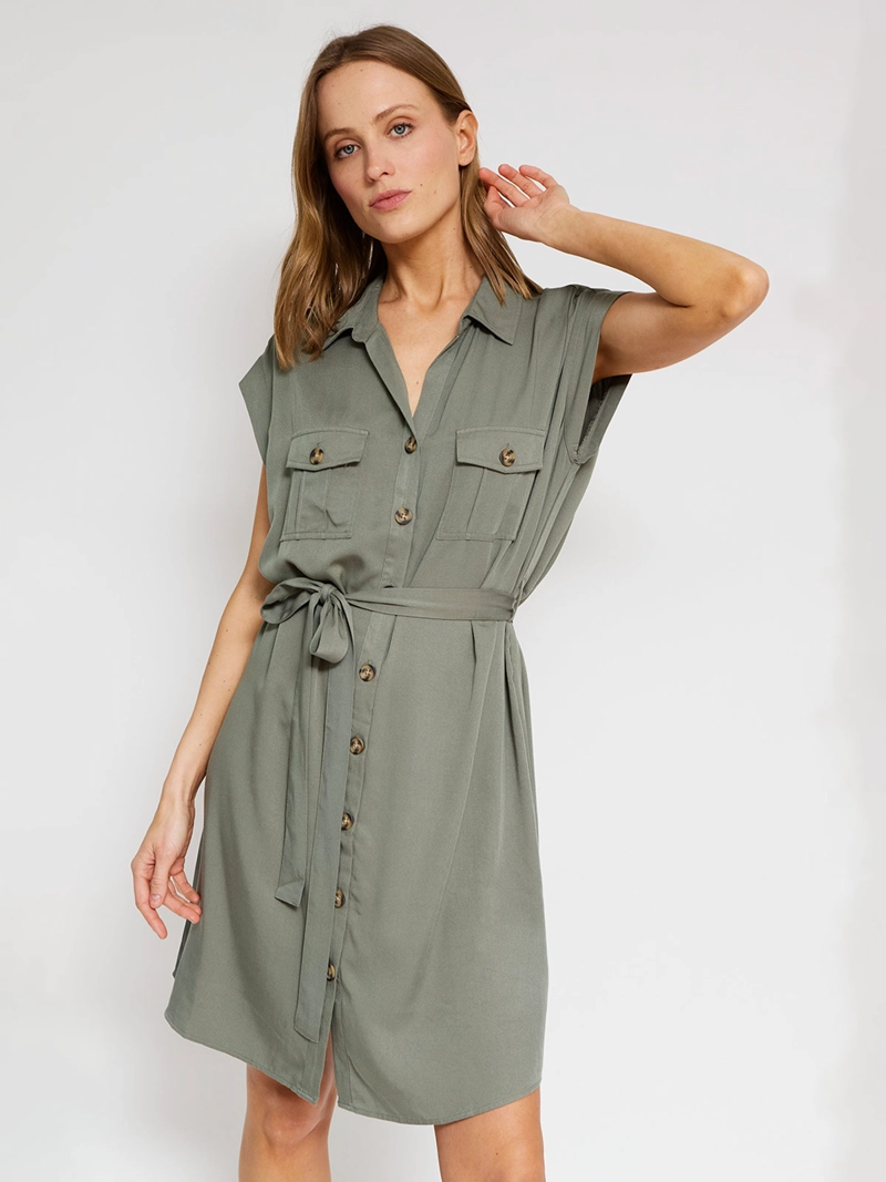 VESTIDO MUJER AZIZ CORTO CAMISERO - 2