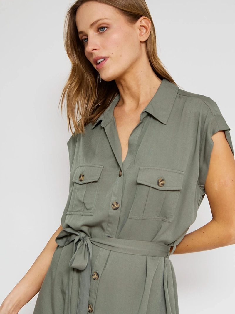 VESTIDO MUJER AZIZ CORTO CAMISERO - 4