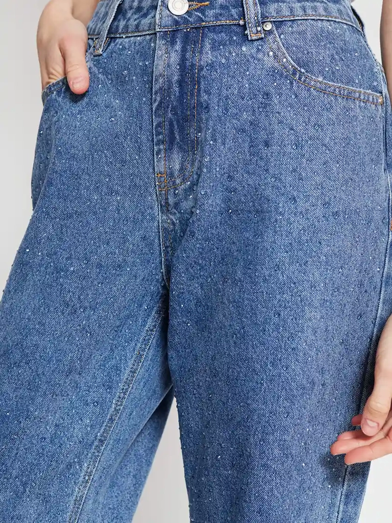 JEANS MUJER MARQUIS ALGODÓN RECTO BRILLOS - 4