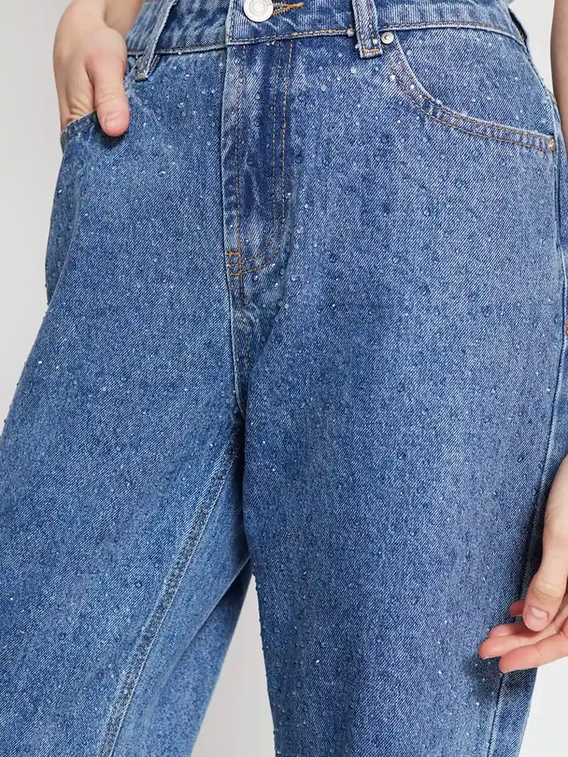 JEANS MUJER MARQUIS ALGODÓN RECTO BRILLOS - 4