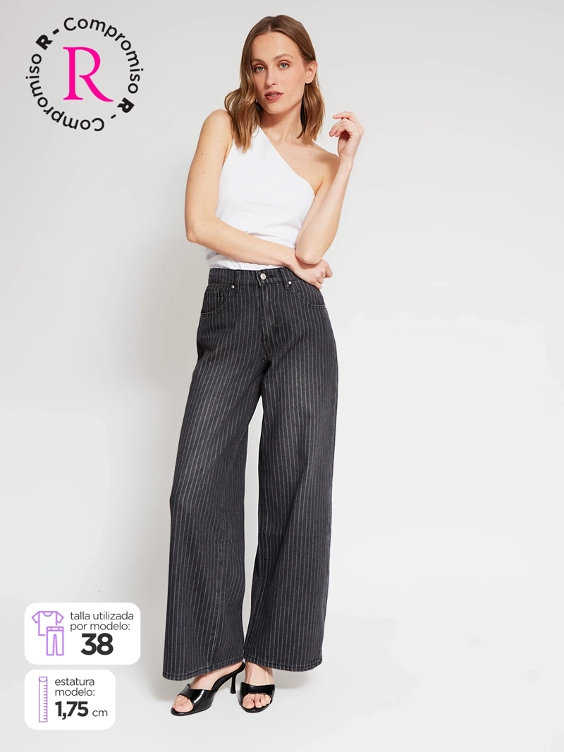JEANS MUJER MARQUIS ALGODÓN RAYAS - 1