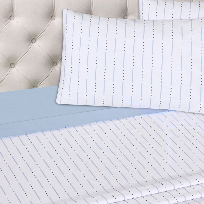 JUEGO DE SÁBANAS ANDES PUNTO 180 HILOS 2 PLAZAS AZUL - 2