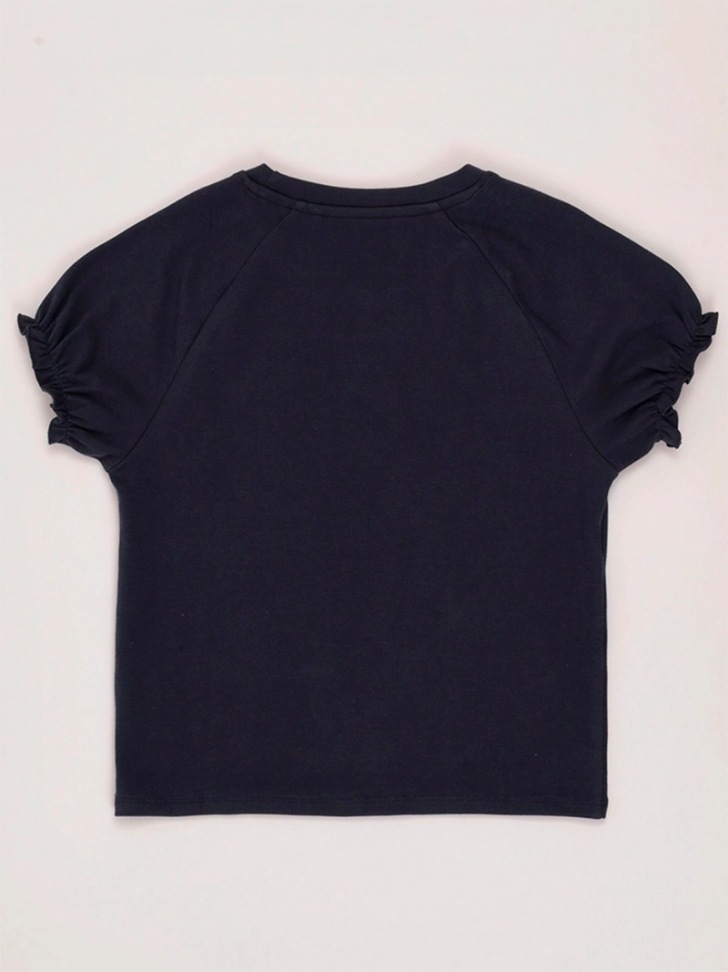 POLERA NIÑA INDEX TEEN ALGODÓN MANGA CORTA GLOBO - 2