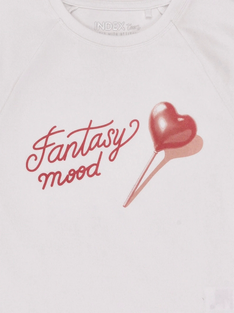 POLERA NIÑA INDEX TEEN ALGODÓN MANGA CORTA GLOBO - 3
