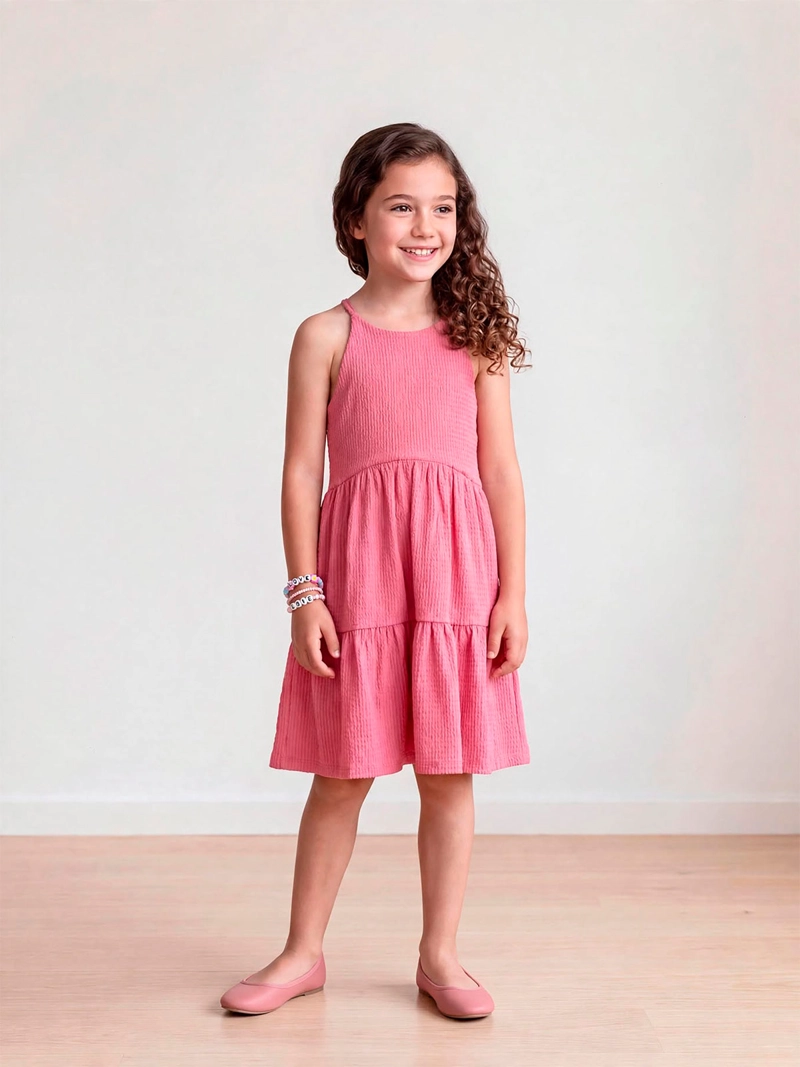 VESTIDO NIÑA HARVEST CORTO + PULSERAS
