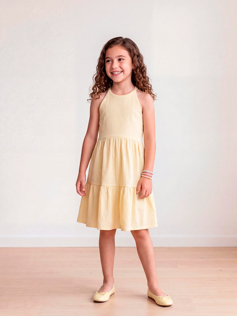 VESTIDO NIÑA HARVEST CORTO + PULSERAS
