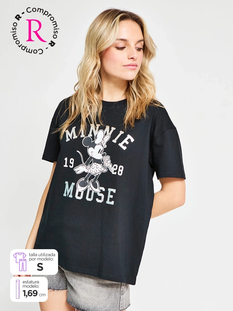 POLERA MUJER INDEX ALGODÓN MANGA CORTA MINNIE