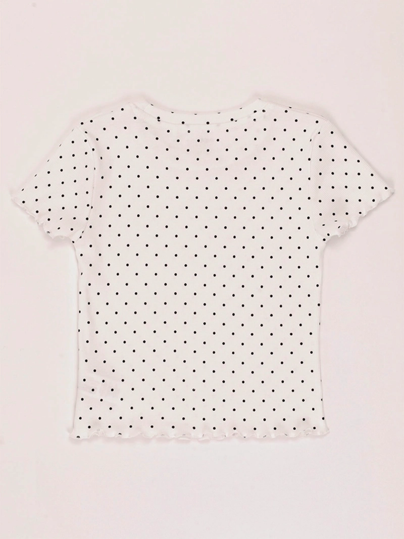 POLERA NIÑA INDEX TEEN ALGODÓN MANGA CORTA RIB PRINT - 4
