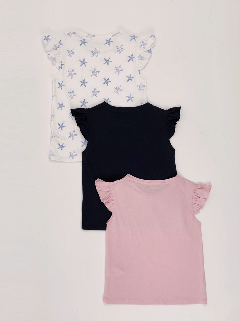 PACK X3 POLERA NIÑA HARVEST ALGODÓN SIN MANGAS - 2