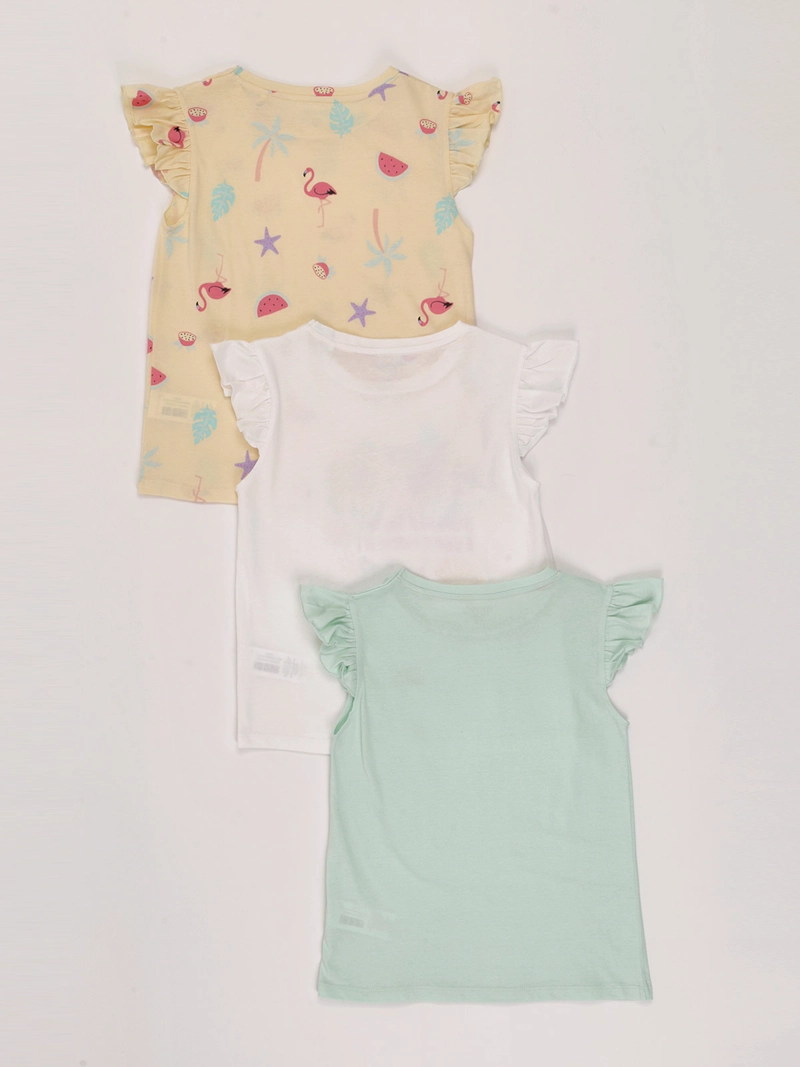 PACK X3 POLERA NIÑA HARVEST ALGODÓN SIN MANGAS - 2