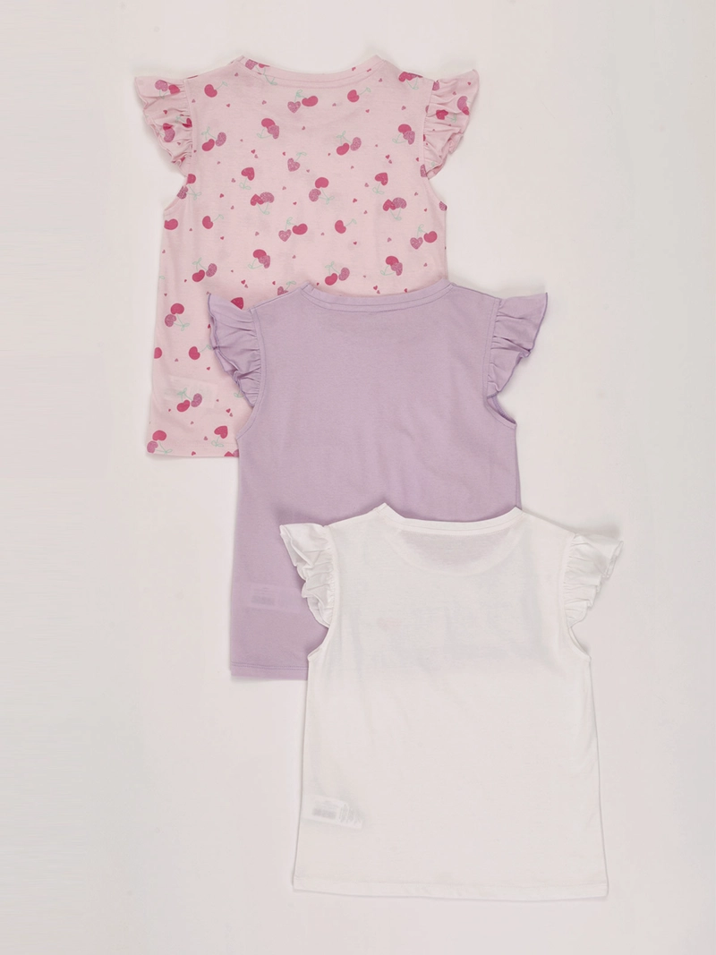 PACK X3 POLERA NIÑA HARVEST ALGODÓN SIN MANGAS - 2