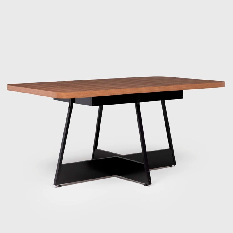 MESA COMEDOR ROCA RIO CANELA/NEGRO - 2