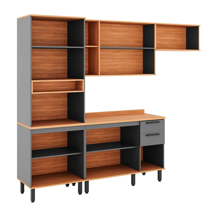 MUEBLE DE COCINA ROCA CASTAÑA 4 MÓDULOS CANELA/CENIZA - 4