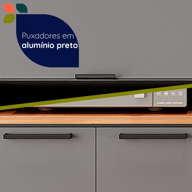 MUEBLE DE COCINA ROCA CASTAÑA 4 MÓDULOS CANELA/CENIZA - 10