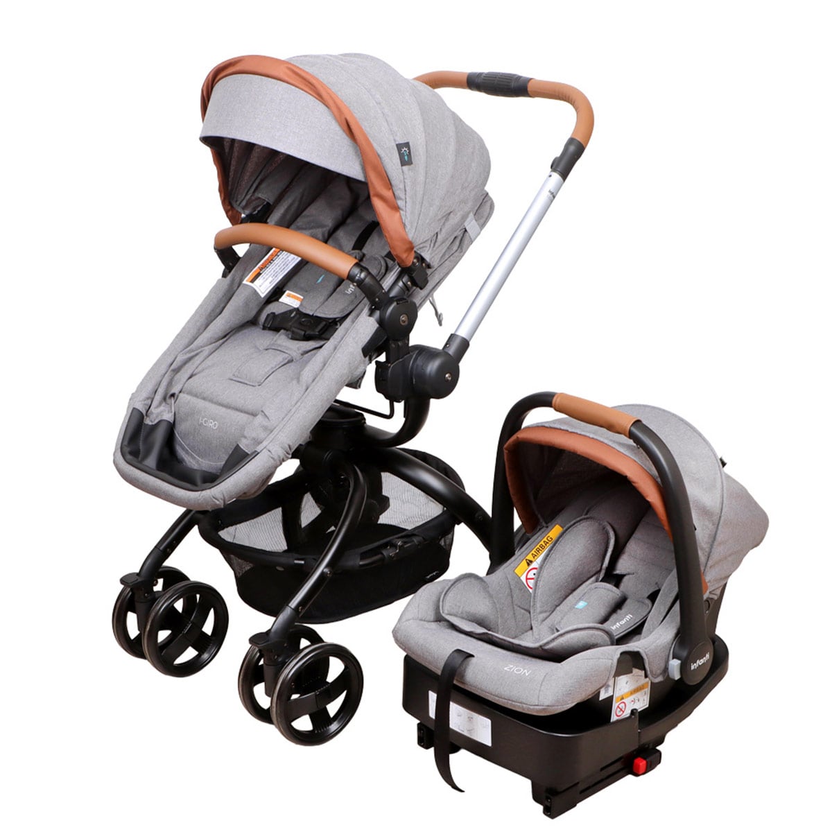 COCHE TRAVEL SYSTEM INFANTI I-GIRO 2G GREY/SILVER - 1