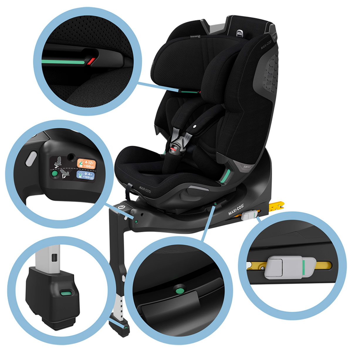 SILLA CONVERTIBLE MAXI-COSI EMERALD 360° PRO AUTHENTIC BLACK - 5
