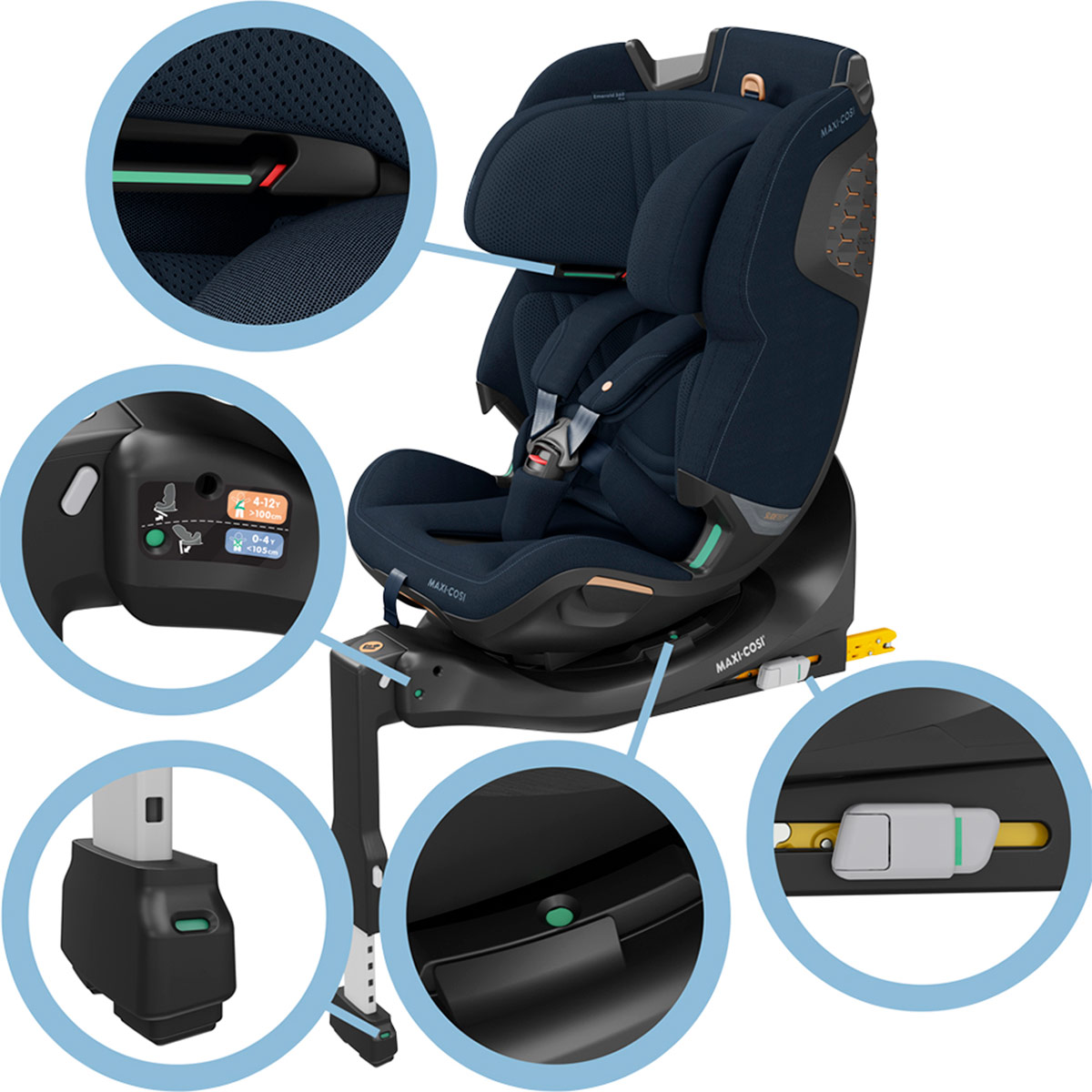 SILLA CONVERTIBLE MAXI-COSI EMERALD 360° PRO AUTHENTIC BLUE - 7