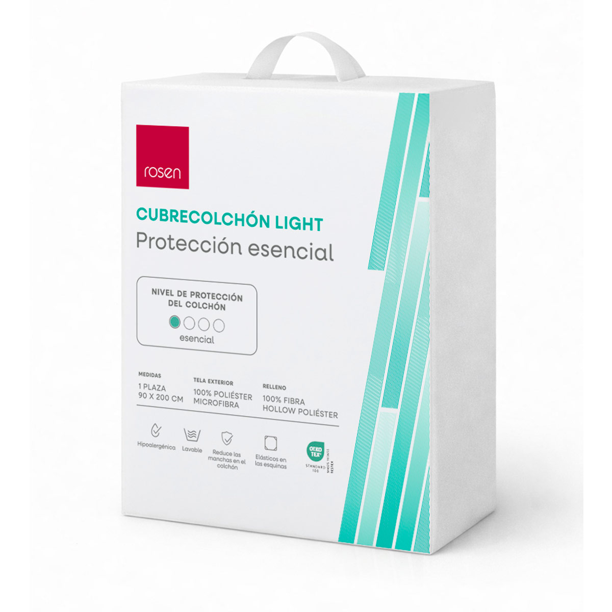 CUBRECOLCHÓN ROSEN NEW LIGHT MICROFIBRA 1 PLAZA - 4