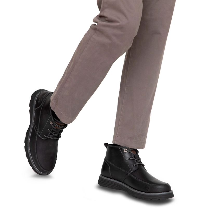 BOTINES HOMBRE GUANTE NEGRO RODEO CUERO - 2