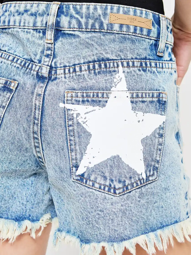 SHORT MUJER INDEX ALGODÓN DENIM - 4