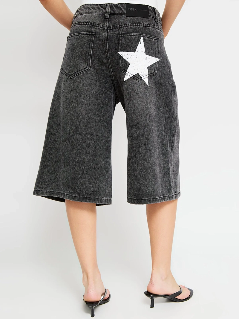SHORT MUJER INDEX ALGODÓN LARGO DENIM - 3