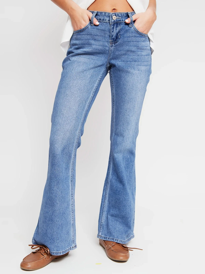 JEANS MUJER INDEX ALGODÓN FLARE TIRO BAJO - 2