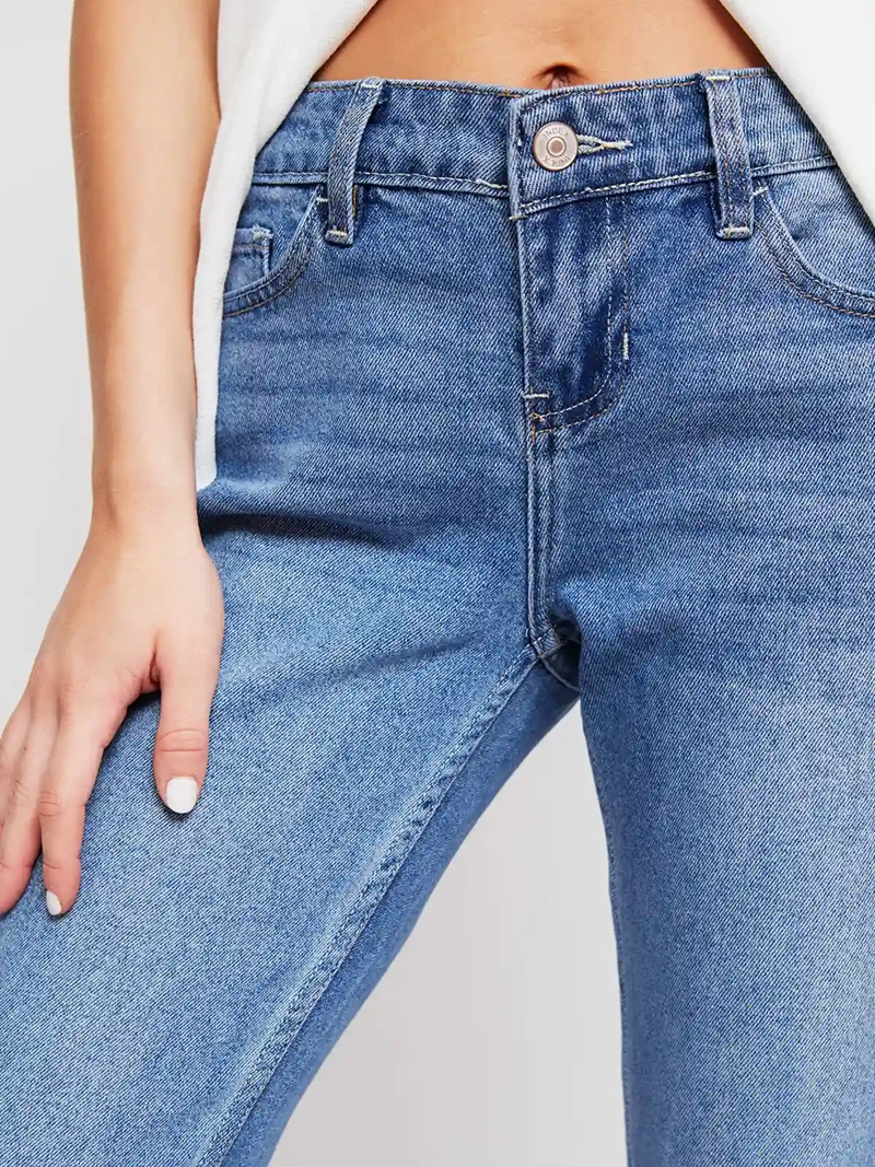 JEANS MUJER INDEX ALGODÓN FLARE TIRO BAJO - 4