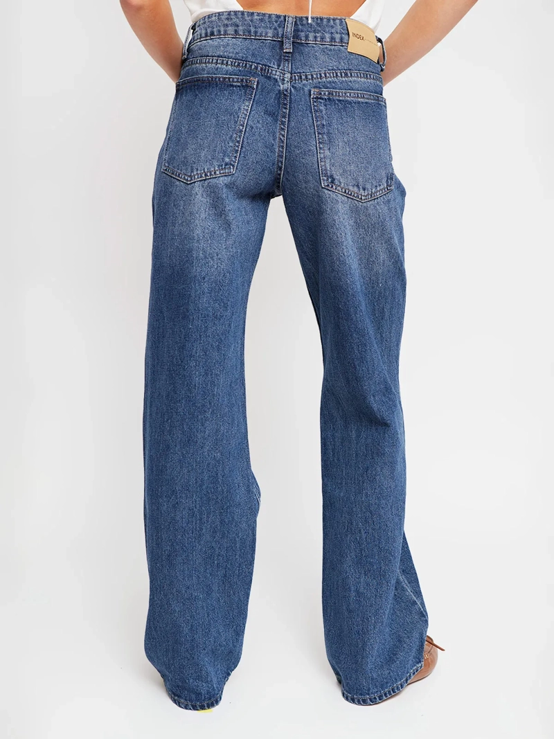 JEANS MUJER INDEX ALGODÓN RECTO TIRO BAJO - 3