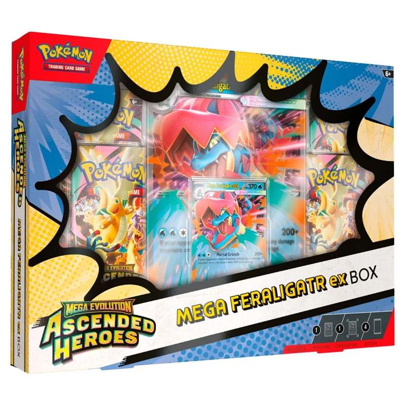 CARTAS POKEMON ASCENDED HEROES MEGA FERALIGATR BOX ING - 1